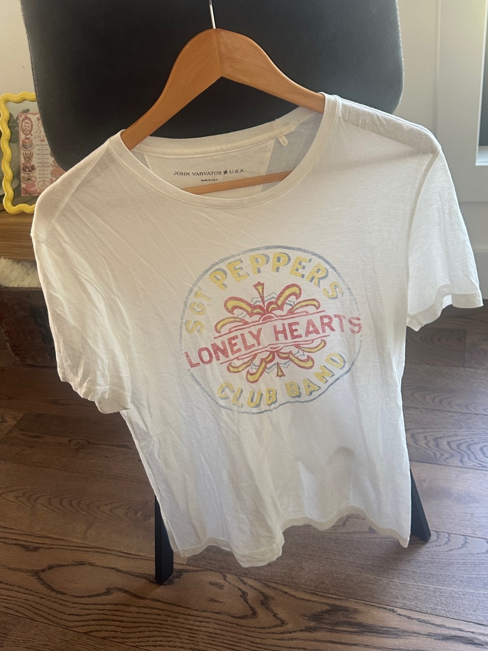 John Varvatos White Graphic 'Sgt. Pepper's Lonely Hearts Club Band' Tee *rare*